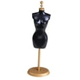 thumbnail image 3 of Maniquí de exhibición de ropa, mueble con soporte, modelo con soporte y Base redonda, juguete para juego de imitación para casa de muñecas, piezas de negro, 3 of 8