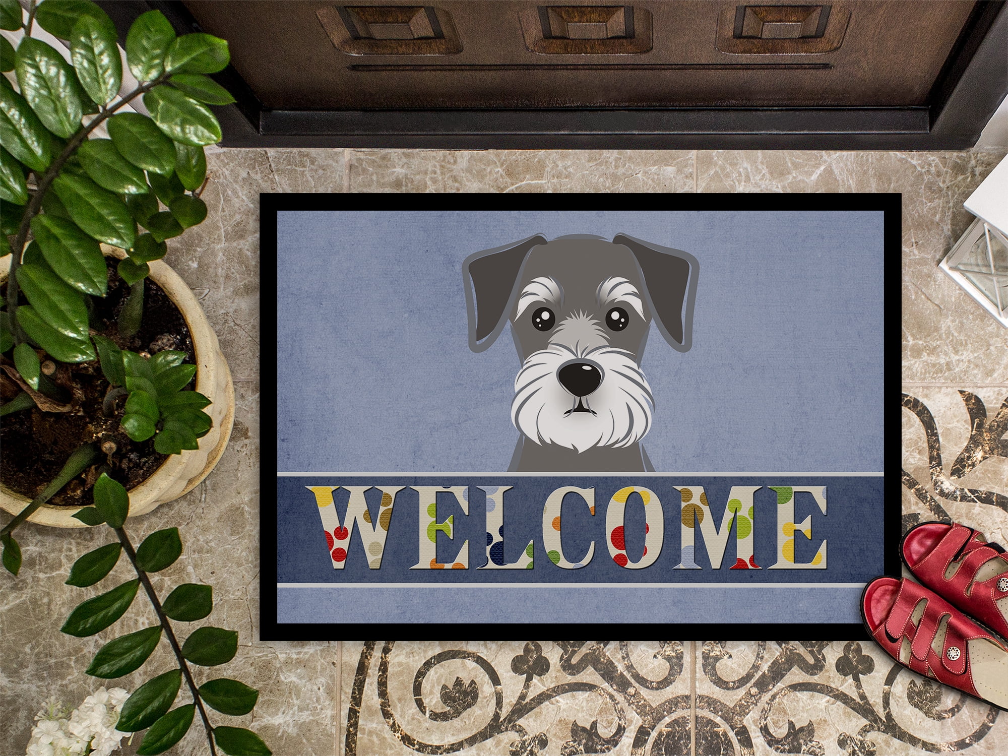 Carolines Treasures BB1392JMAT Schnauzer Welcome Indoor & Outdoor Mat- 24 x 36 in.