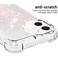 thumbnail image 4 of Compatible with iPhone 12 Case Glitter Liquid Cute Clear Phone Case Floating Quicksand Shockproof Protective Bumper Silicone Soft TPU Case for iPhone 12/12 Pro 6.1 Inch Star Pink YB, 4 of 12
