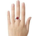 thumbnail image 3 of Star K� Three 3 Stone 8mm Round Created Ruby Trillion Engagement Promise Comfort fit Ring, 3 of 9