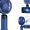 Blue, variant on JELLOO Portable Handheld Fan, Battery Operated Fan with Base,Digital Display, 6 Speeds, 90° Ajustable, Rechargeable Mini Fan for Outdoor Indoor