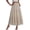 Beige, variant on Gytharion Flowy Boho Maxi Skirt for Women Trendy Solid Lace Embroidery Eyelet Drawstring Elastic High Waist Skirt Summer Casual Tiered A-Line Swing Beach Long Skirt