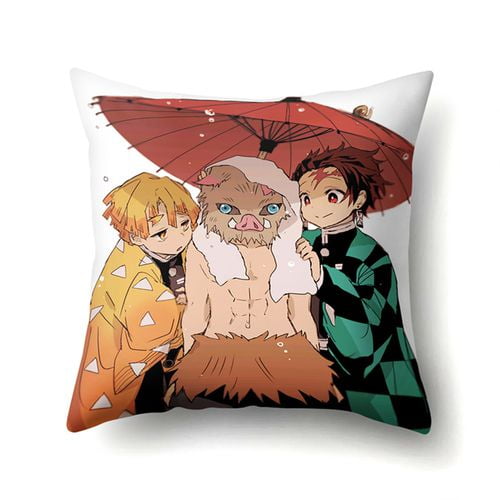 AkoaDa Demon Slayer Kimetsu no Yaiba Pillowcase, 18*18 Inch Japanese