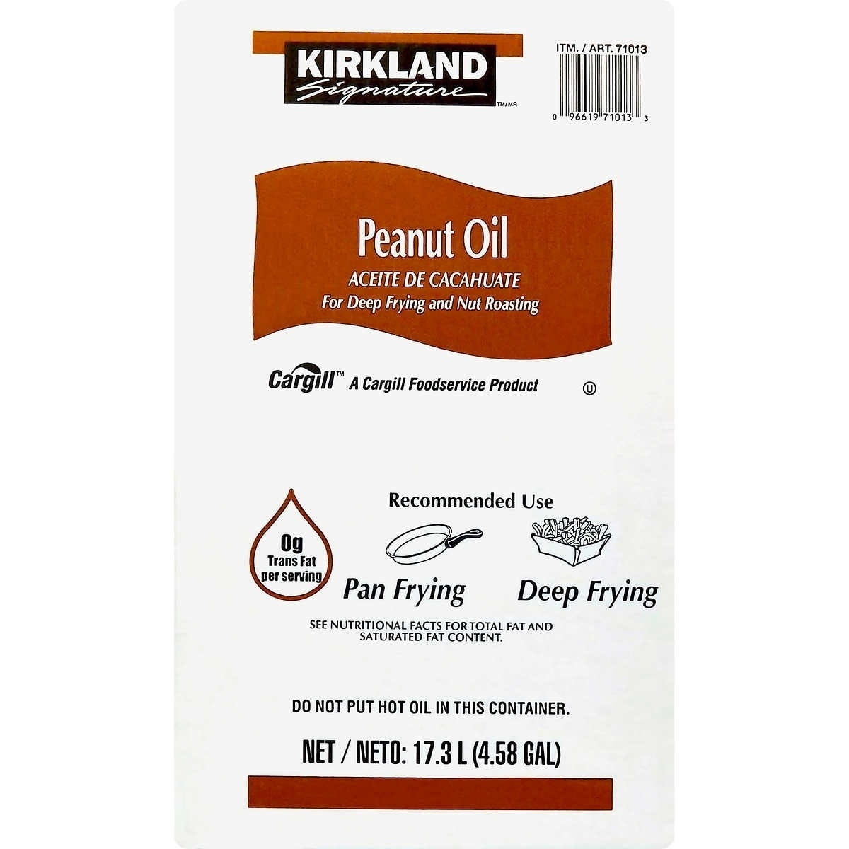 Kirkland Signature Peanut Oil 35 Pounds