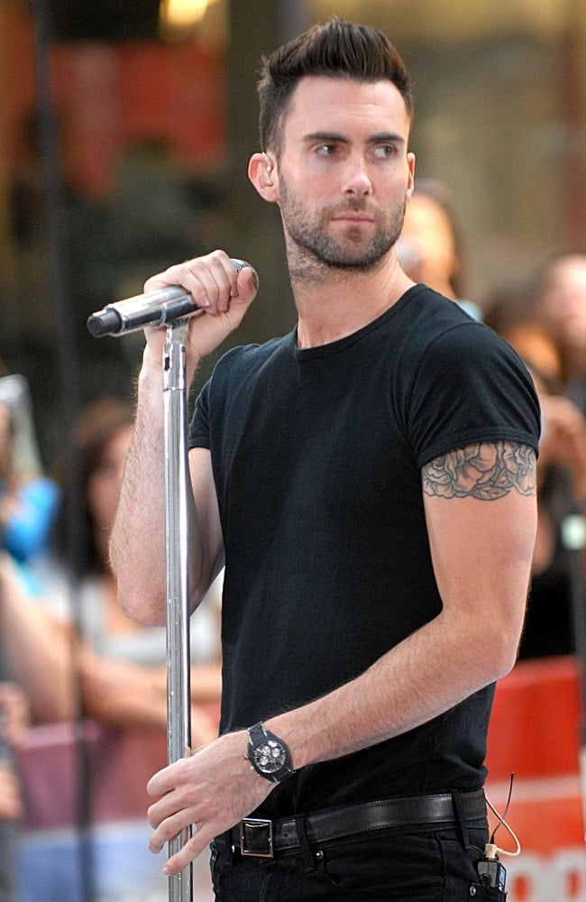 Adam Levine Of Maroon 5 On Stage For Nbc Today Show Concert With Maroon ...