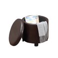 thumbnail image 1 of Designs4Comfort Otomana redonda decorativa con almacenaje(R9-172) Convenience Concepts R9-172, 1 of 2