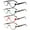 4 Pairs of Different Color, variant on 4 Pairs of Women Half Moon Reading Glasses 4.00 Men Half Round Spring Hinges Vintage Red Readers +4.00 Strength