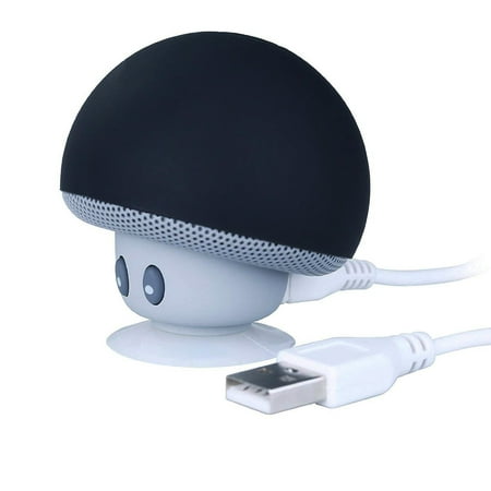 Mini Mushroom BT V4.1 Portable Speaker Wireless Suction Cellphone Stand Waterproof Small Stereo for Smartphone