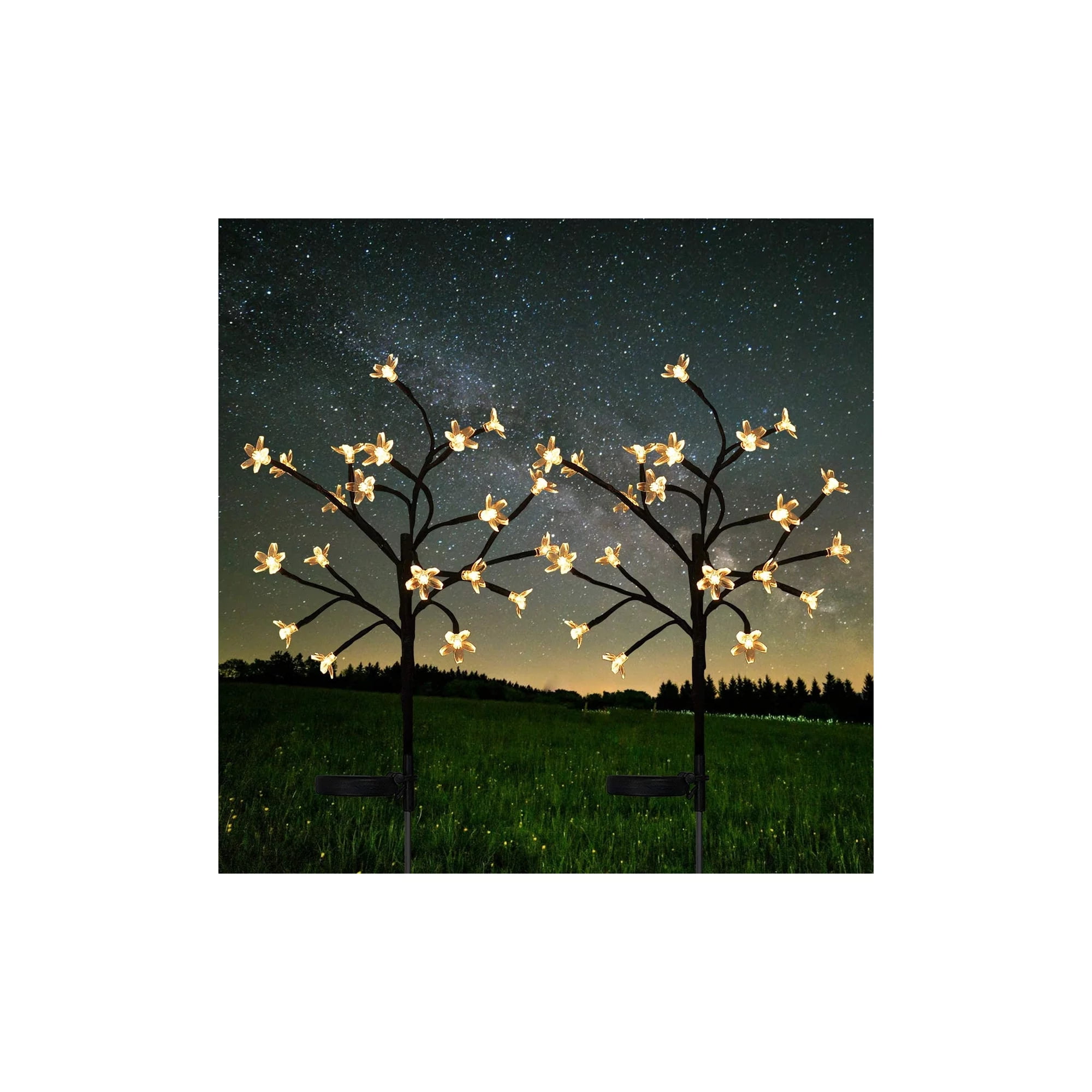 LEERUI Garden Solar Lights Outdoor Decorative LED Solar Powered