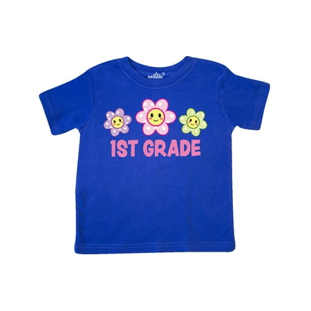 

Inktastic 1st Grade with Polka Dot Flowers Gift Toddler Toddler Girl T-Shirt