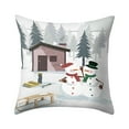 thumbnail image 2 of B Christmas Pillowcase Holiday Decor Throw Pillow Cover For Home Decoration Made Of Polyester Fabric With Christmas Patterns Size 17.7 By 17.7 Inches 1 Piece Set For Sofa Bed And Couch, 2 of 3