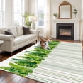 thumbnail image 2 of Spring Plants Area Rugs 8'x10', Washable Small Throw Rugs for Living Room Patio, Modern Minimalist Leaves Lines Green Indoor Outdoor Rug Non-Slip Low Pile Carpet Runner Reversible Floor Mats, 2 of 8