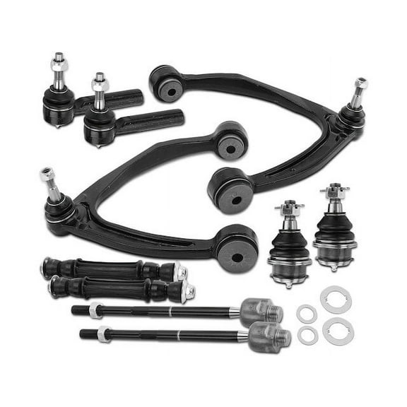 Front Control Arm Ball Joint Tie Rod and Sway Bar Link Kit 10 - Compatible with 2007 - 2013 Chevy Silverado 1500 2008 2009 2010 2011 2012