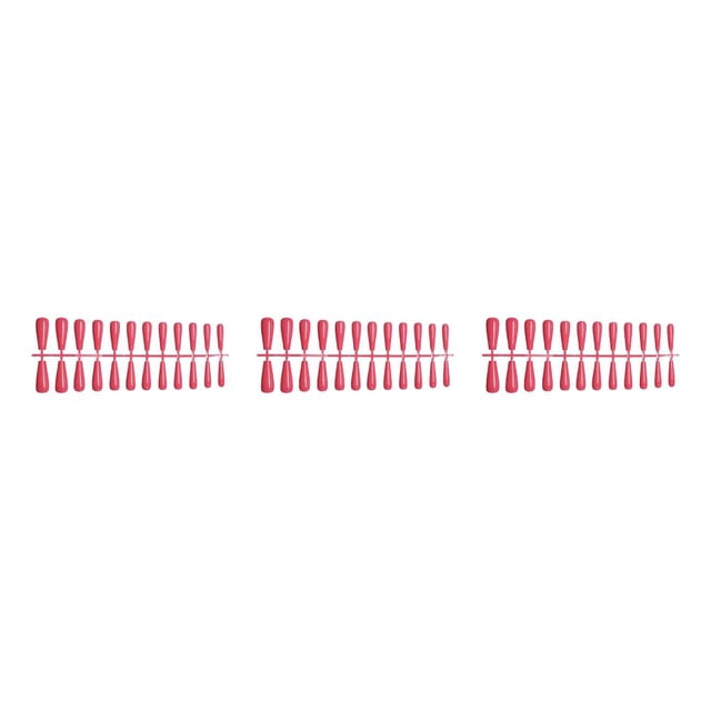 ZheElen Fake Nail Set French Style Scratch Resistant Press-on Fingernails Full Cover Removable for Trimble Adjustable Manicure Stickers Type 15 3Set