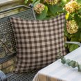 thumbnail image 3 of Throw Pillow Covers 18x18 Inch, Brown Gingham Decorative Pillow Cases for Couch Sofa Bed, Farmhouse Buffalo Plaid Checkered Cotton Linen Square Home Decor Pillowcases with Hidden Zipper, 3 of 9