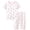 White Strawberry, variant on WIBACKER Girls 4 Pieces Cotton Pajamas Set 2-15Y Toddler Girls Short Sleeve and Shorts Sleepwear Summer Strawberry Jammies