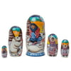 Eskimo Legends 5 Piece Wooden Russian Nesting Doll Matryoshka Stacking Dolls New