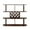 Walnut, variant on GZXS Wall Mounted Storage Rack with Wine Bottle Holder and Glass Rack, 4-Tier Wooden Shelf for Dining Room & Home Bar Decor, 47.24"L x 9.06"W x 40.75"H, White