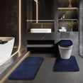thumbnail image 3 of Blue Bathroom Sets with Shower Curtain and Rugs Waterproof Shower Curtain Sets 1 Piece and Soft Bathroom Rugs Sets 3 Piece for Bathroom Decor Set, 3 of 12