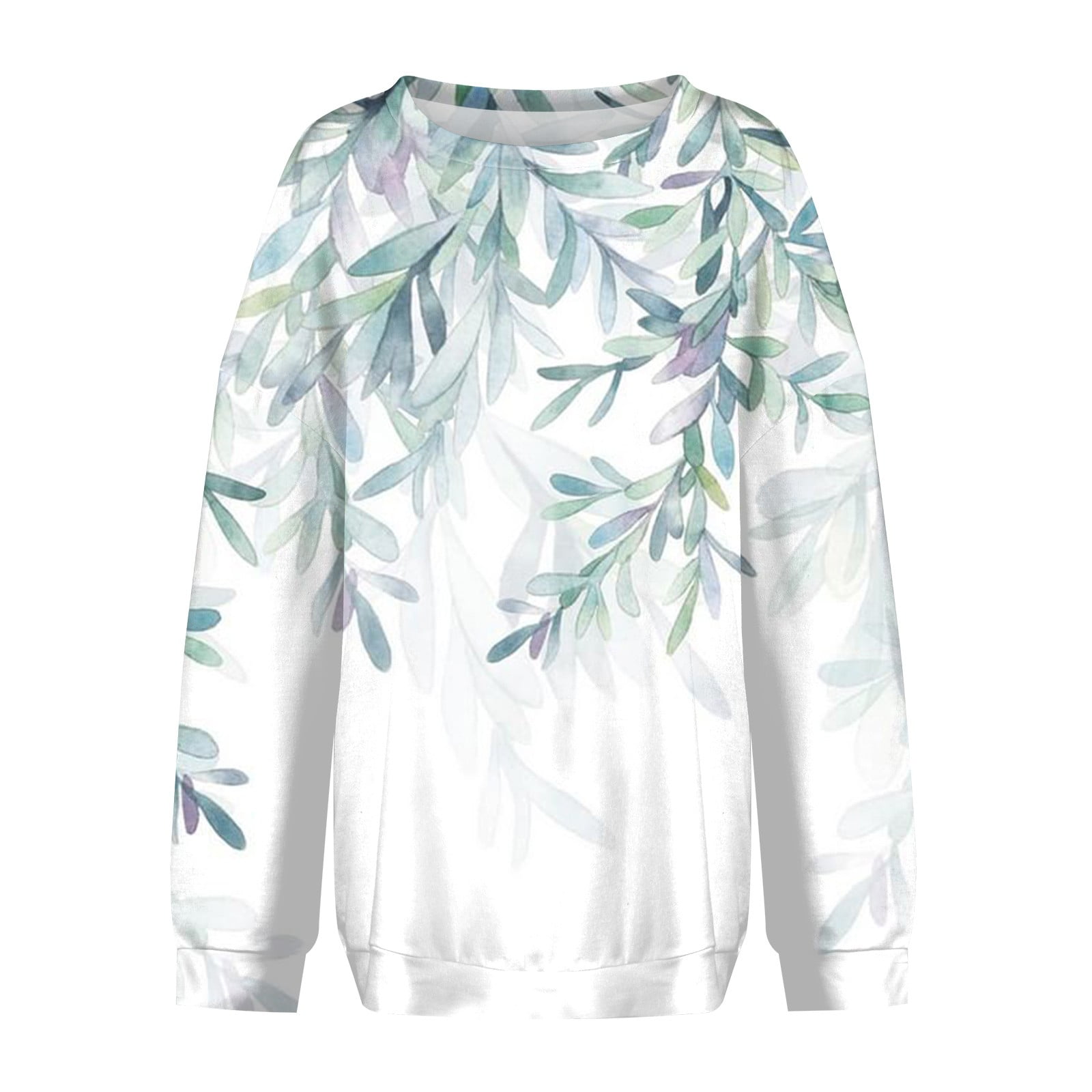 Umitay Essential Hoodie Women's Casual Fashion Floral Print Round