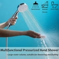 thumbnail image 4 of High Pressure Shower Head, 3 Jets Shower Head, Anti Limescale Shower Head, Hand Shower with Switch, Water Saving, 4 of 5