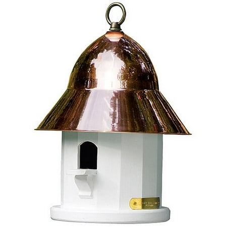 Lazy Hill Farm Designs Copper Top Bird House, Pure Copper and Vinyl