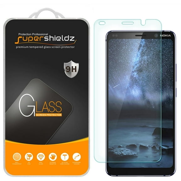 [1-Pack] Supershieldz for Nokia 9 Tempered Glass Screen Protector, Anti-Scratch, Anti-Fingerprint, Bubble Free