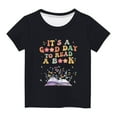 thumbnail image 2 of ibuvkizy Baby Girl Clothes Graphic Round Neck Crop Top Girls Short-Sleeve T-Shirt Tops, 2 of 4