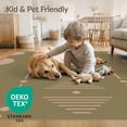 thumbnail image 4 of ODIKA 4'x6' Green Pink Geometric Retro Design Washable Area Rug Southwestern Minimalist Style with Symmetry for Home Office, Under Desk, Non-Slip Chair-Friendly, Flatwoven, 4 of 7