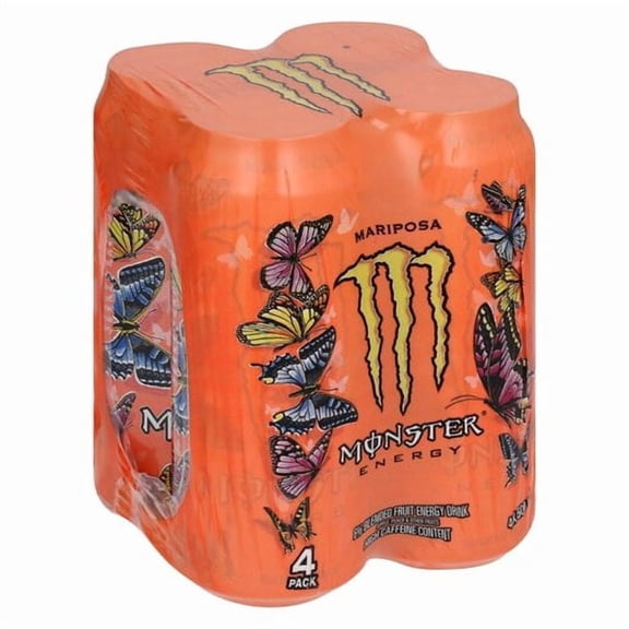 Monster Energy Mariposa (U.S. Papillon Flavor) Imported from South Africa | Peach & Nectarine | 500ml (Pack of 4)