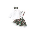 thumbnail image 2 of xiaxaixu Baby Christmas Set Round Neck High Waist Suspender Skirt, 2 of 10
