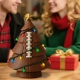 thumbnail image 5 of Football Theme Mini Christmas Trees with Lights Multicolor Lights & Star Topper for Tabletop Table Decoration Figurine Set, 5 of 6