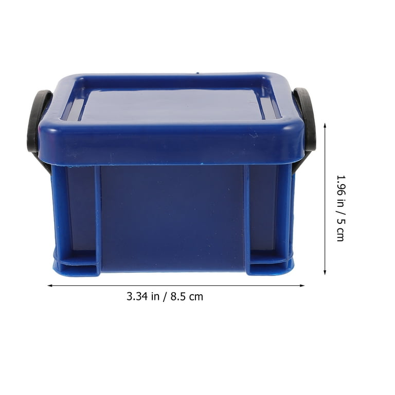 9pcs Small Containers with Lids Colored Plastic Box Small Storage Box Plastic Small Storage Box, Size: 26x19.5x5.5CM