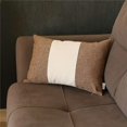thumbnail image 1 of HomeRoots 399530 Brown & White Midsection Lumbar Throw Pillow, Multi Color, 1 of 1