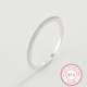 thumbnail image 3 of Elegant 925 Sterling Silver Zircon Band Ring for Women - Perfect for Weddings and Gifts, 3 of 5