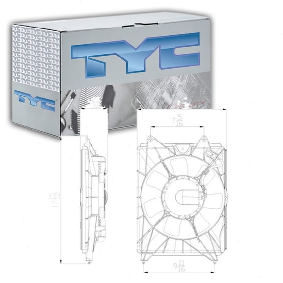 TYC Right AC Condenser Fan Assembly compatible with Honda HR-V 2016-2018