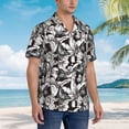 thumbnail image 5 of Xecao Lilies Flowers print Hawaiian shirt - a stylish short-sleeve button-down for men, perfect for casual beach and tropical outings., 5 of 9