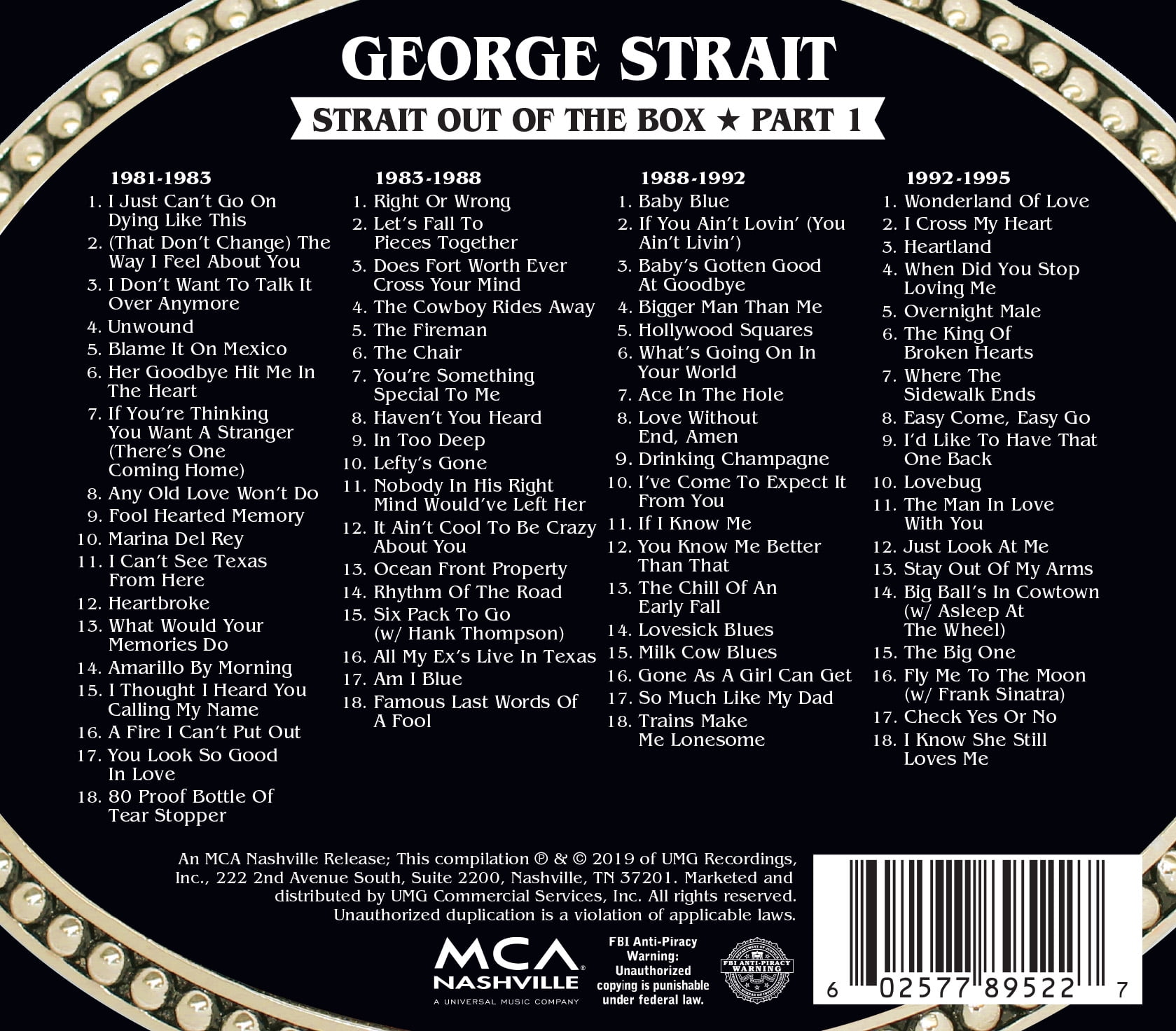 George Strait - Strait Out Of The Box, Part 1 - Music & Performance - CD