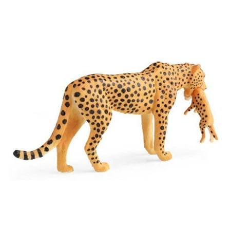 Savannah Creature Toy Hand Painted Cheetah Figurine for Educational Fun