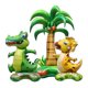 thumbnail image 1 of Set de globos 4D con dinosaurios y cocodrilos Jungle Animal x3, 1 of 2