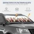 thumbnail image 4 of Xecao Starfishes Shells for Foldable Car Sun Shades (2-Pack) offer sun protection with an easy-fold design for convenient windshield shading., 4 of 7