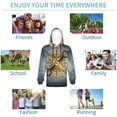 thumbnail image 5 of Lsque Vintage Compass Patten Youth Hoodie Sweatshirt Pullover with Kangaroo Pocket Boys and Girls Hoodie Warm Hoodie for Kids-X-Large, 5 of 6