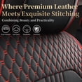 thumbnail image 5 of Car Seat Covers Full Set Fit for Toyota Corolla 2000-2026, Premium Faux Leather Seat Protectors, Breathable, Waterproof & Anti-Slip Full Wrapping Edge Seat Covers (Black&Red, Full Set), 5 of 7