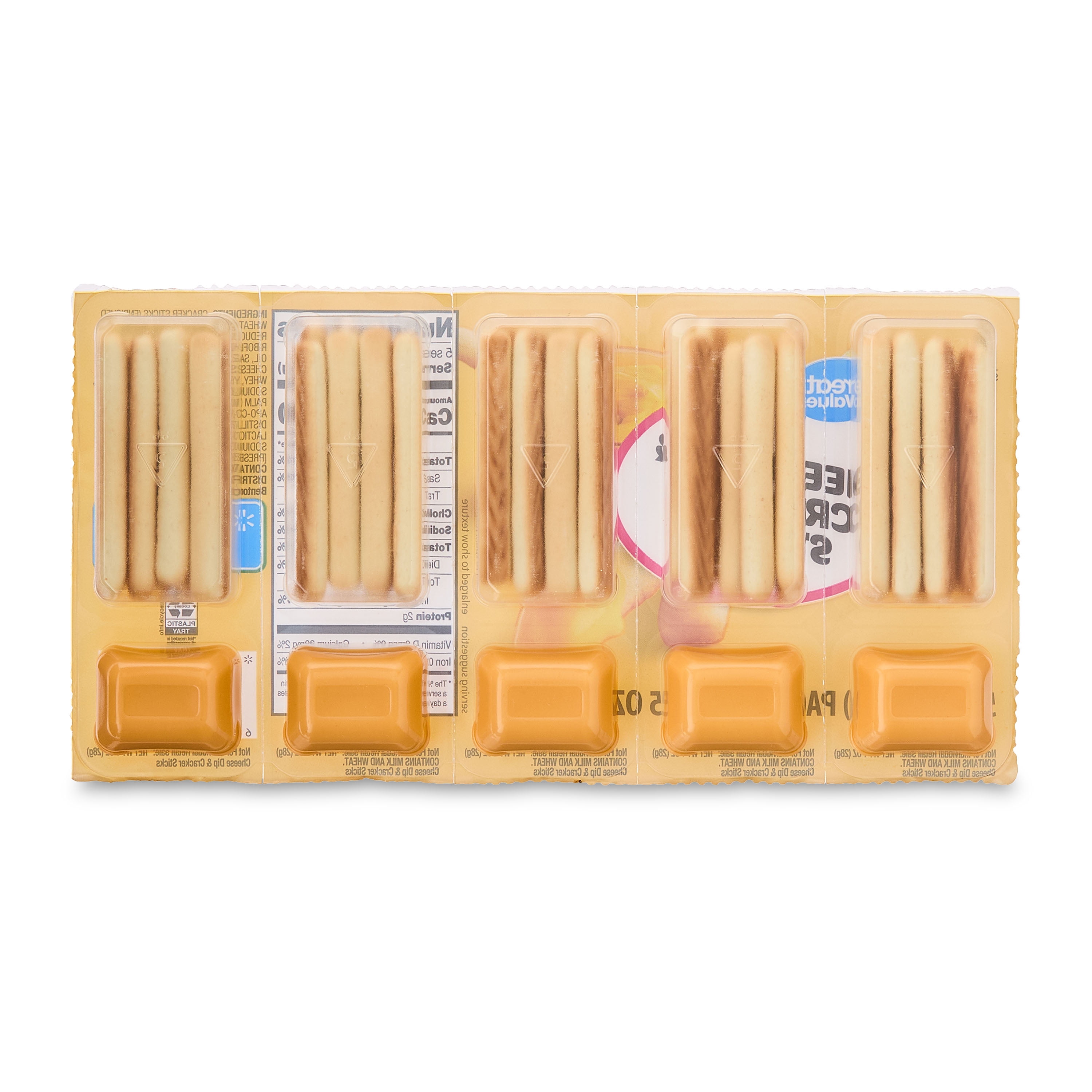 Great Value Cheese Dip & Breadsticks Snacks, 1 oz, 5 Count