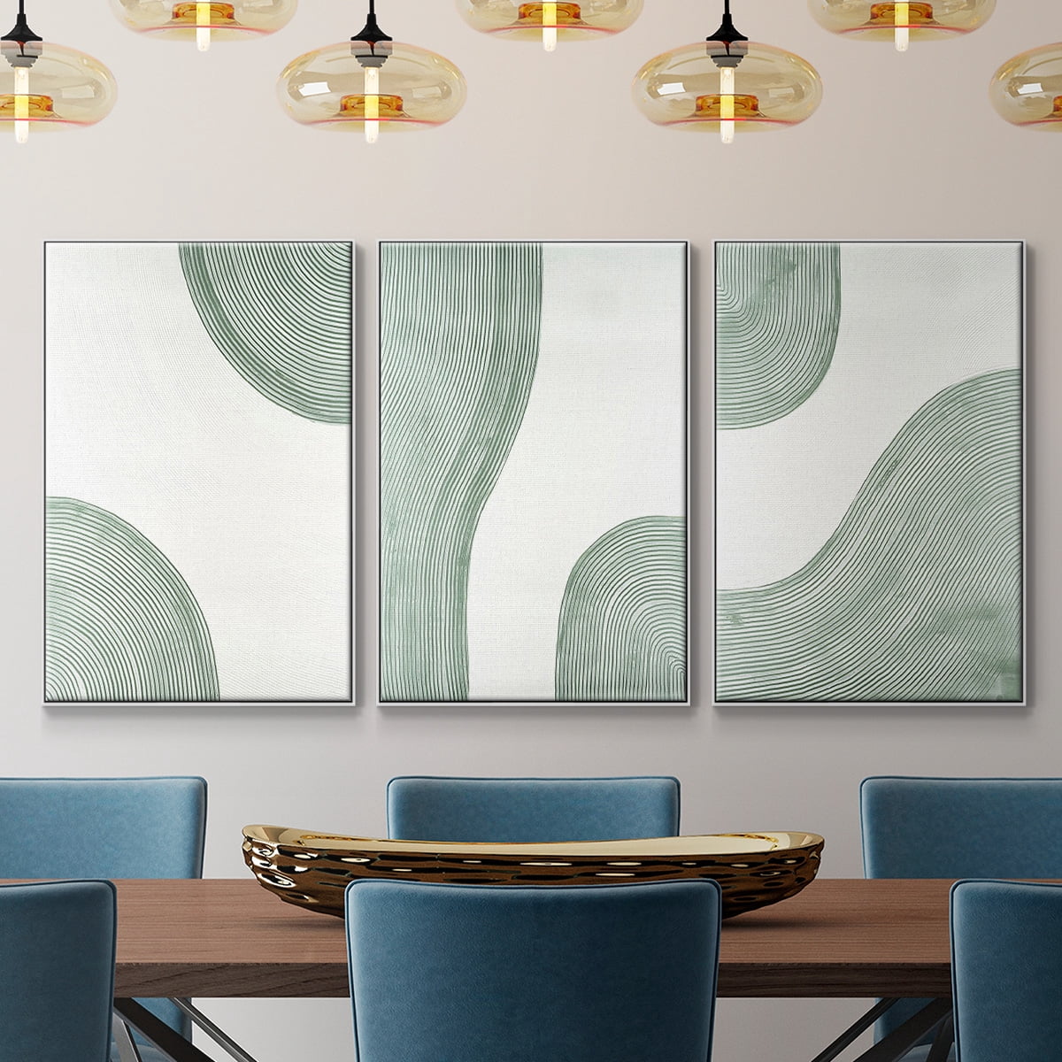 Get Going I - Framed Premium Gallery Wrapped Canvas L Frame 3 Piece Set - Ready to Hang
