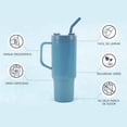 thumbnail image 4 of Vaso con agarradera Liso 1200 ml con popote, Rojo, 4 of 5