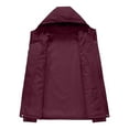 thumbnail image 3 of LpwkSSA Men's Outdoor Jackets with Hoods Plus Size Zipper Coat with Pockets Long Sleeve Solid Color Fashionable Out Going Coats Red XXXXXL, 3 of 8