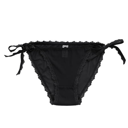

TAIAOJING Women G-string Thong Adjustable Lace Sheer Mesh Cotton Crotch Underwear Panties Brief