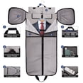 thumbnail image 2 of Convertible Garment Duffel Bag with Shoulder Strap, Foldable Duffle Bag for Men Women, 2-in-1 Hanging Suitcase Suit Travel Bag, Navy - GB261, 2 of 9