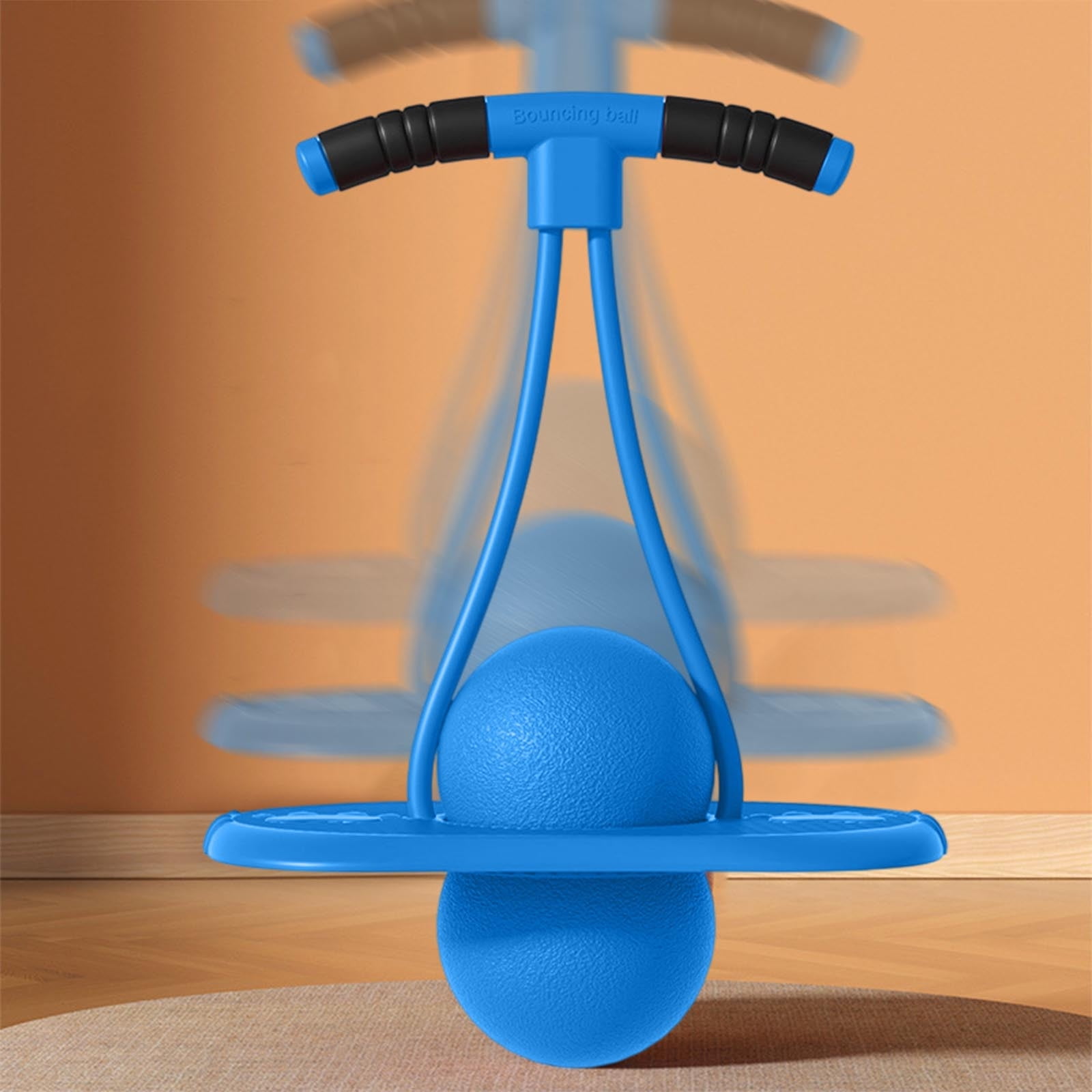 Balance Ball with Handle under $5! Yannianjz Bounce Balance Ball for Adults, Fitness Stretch Exercise Ball with Handle, Anti Slip Jump Ball for Kids and Adults, Portable Hop Ball